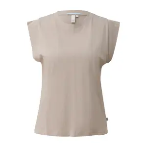 Camisa de algodón con detalle en los hombros mujer QS image-0