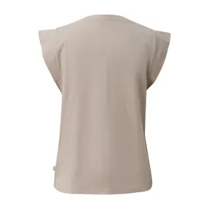 Camisa de algodón con detalle en los hombros mujer QS image-1