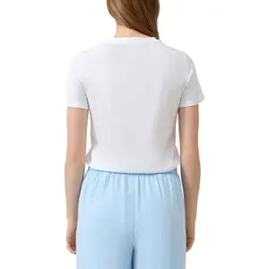 T-shirt από βαμβάκι με μικρή κέντημα γυναικείο QS image-5
