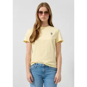 T-shirt από βαμβάκι με μικρή κέντημα γυναικείο QS image-6