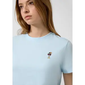T-shirt από βαμβάκι με μικρή κέντημα γυναικείο QS image-3