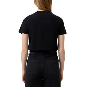 T-shirt από βαμβάκι με μικρή κέντημα γυναικείο QS image-5