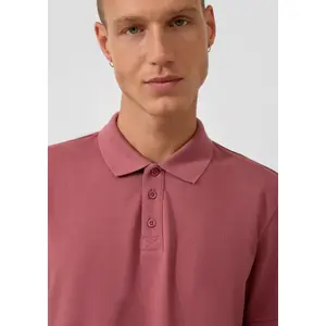 Classic Fit Plain Pique Polo QS image-3
