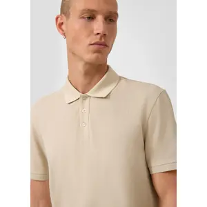 Classic Fit Plain Pique Polo QS image-3