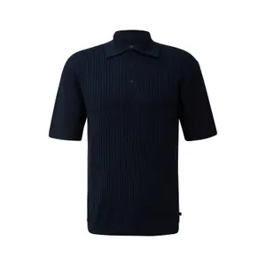 Polo shirt in linen blend QS image-0
