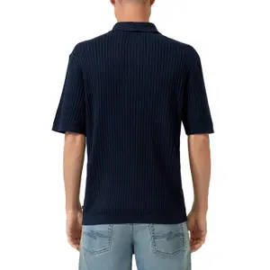 Polo shirt in linen blend QS image-5