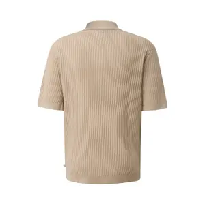 Polo shirt in linen blend QS image-1