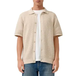 Crochet Texture Knit Pullover QS Relaxed Fit image-2
