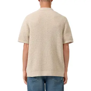Crochet Texture Knit Pullover QS Relaxed Fit image-5