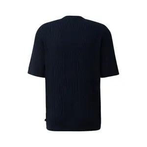 Mesh and Linen Blend T-shirt QS image-1