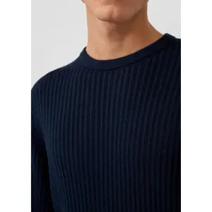 Mesh and Linen Blend T-shirt QS image-3