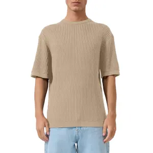 Mesh and Linen Blend T-shirt QS image-2