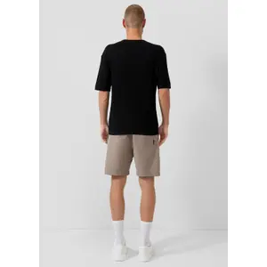 Mesh and Linen Blend T-shirt QS image-4