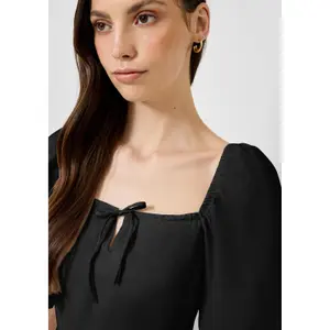 Women’s Square Neck Smocked Mid-Calf Dress QS image-3