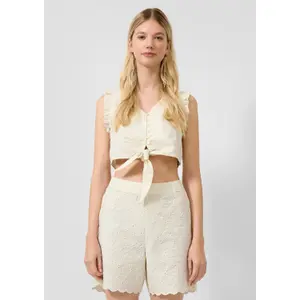 Women's Short Checkered Blouse QS Vichy image-6