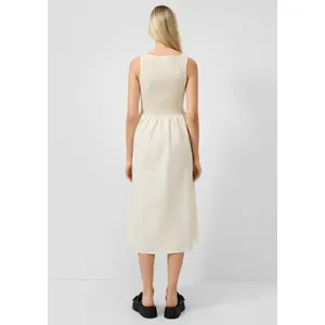 Long Smock Bodice Gingham Dress Women QS image-4