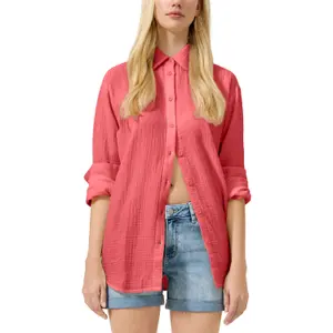 Long Chiffon Blouse Women QS image-2