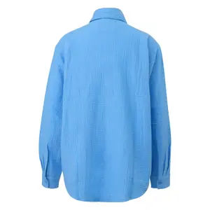 Long Chiffon Blouse Women QS image-1