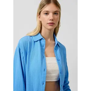 Long Chiffon Blouse Women QS image-3
