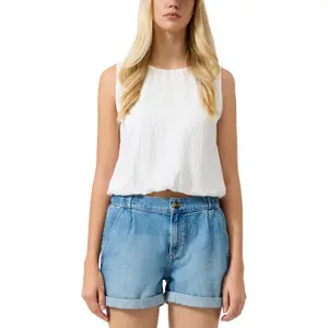 Short Blouse with Puff Hem Women's QS Loose Fit image-2