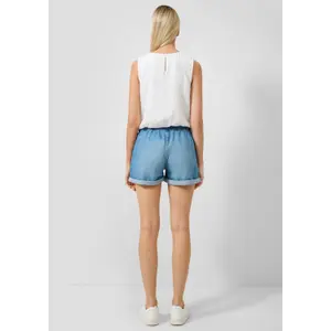 Short Blouse with Puff Hem Women's QS Loose Fit image-4
