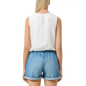 Short Blouse with Puff Hem Women's QS Loose Fit image-5