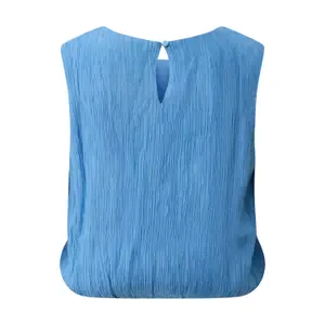 Short Blouse with Puff Hem Women's QS Loose Fit image-1