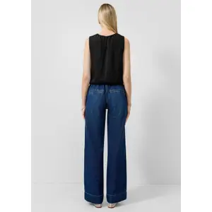 Short Blouse with Puff Hem Women's QS Loose Fit image-4