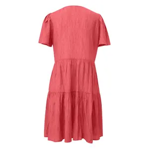 Knee-Length Ruffled Dress for Women QS image-1