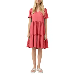 Knee-Length Ruffled Dress for Women QS image-2