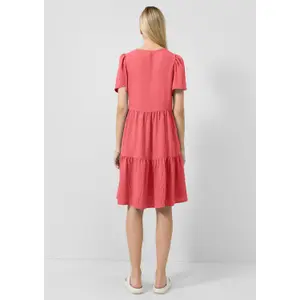 Knee-Length Ruffled Dress for Women QS image-4