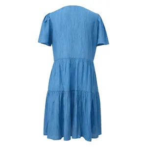 Knee-Length Ruffled Dress for Women QS image-1