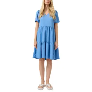 Knee-Length Ruffled Dress for Women QS image-2