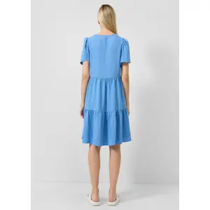 Knee-Length Ruffled Dress for Women QS image-4