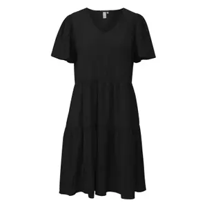 Knee-Length Ruffled Dress for Women QS image-0