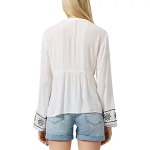 Embroidered Tunic Blouse for Women QS Regular Fit image-5