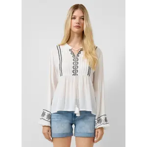 Embroidered Tunic Blouse for Women QS Regular Fit image-6