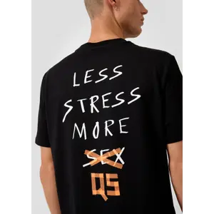 T-shirt capsule streets από βαμβάκι παχύ με εκτύπωση λογότυπο QS image-3