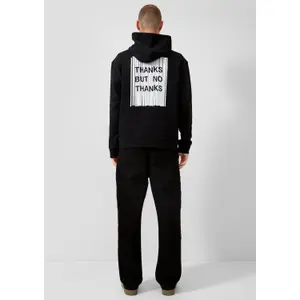 Hooded Sweatshirt with Lining and Kangaroo Pocket QS image-4