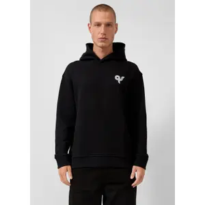 Hooded Sweatshirt with Lining and Kangaroo Pocket QS image-6