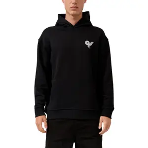 Hooded Sweatshirt with Lining and Kangaroo Pocket QS image-2