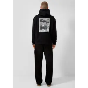 Hooded Sweatshirt with Lining and Kangaroo Pocket QS image-4