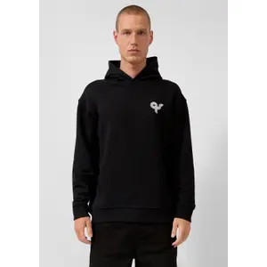 Hooded Sweatshirt with Lining and Kangaroo Pocket QS image-6