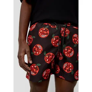 Woven Fabric Shorts with Drawstring QS image-3