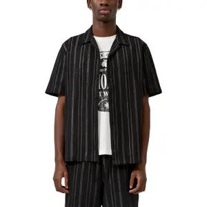 Striped Button-Down Shirt Relaxed Fit QS image-2