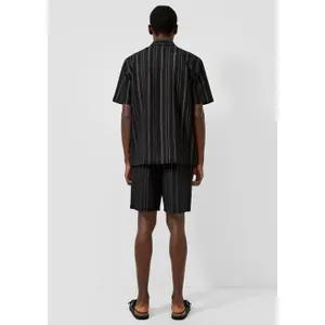 Striped Button-Down Shirt Relaxed Fit QS image-4