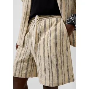Striped Crochet Effect Top QS image-3