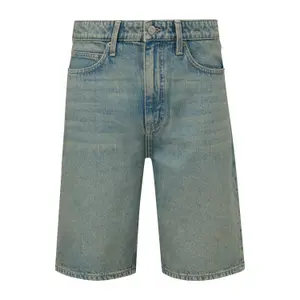 Straight Cut Denim Shorts QS image-0