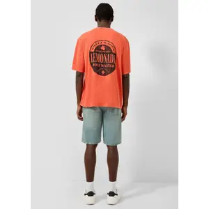Straight Cut Denim Shorts QS image-4