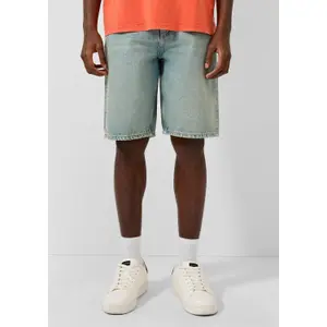 Straight Cut Denim Shorts QS image-6